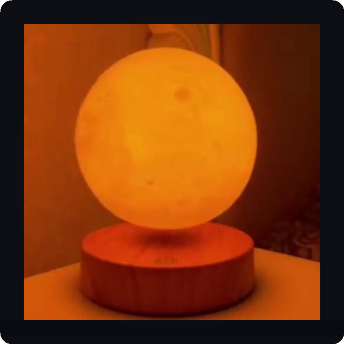 Lampe lune en lévitation magnétique — cabinet de curiosités Curiosa